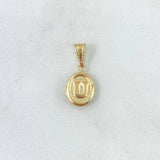 Dije Letra U 0.5gr / 2cm / Ovalada Texturizada Oro Amarillo 18K