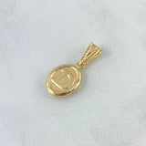 Dije Letra D 0.45gr / 2cm / Ovalada Texturizada Oro Amarillo 18K