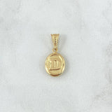 Dije Letra D 0.45gr / 2cm / Ovalada Texturizada Oro Amarillo 18K