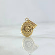 Dije Letra C 0.55gr / 2cm / Ovalada Texturizada Oro Amarillo 18K