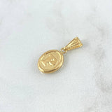 Dije Letra P 0.5gr / 2cm / Ovalada Texturizada Oro Amarillo 18K