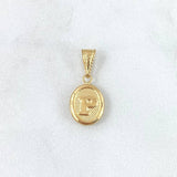 Dije Letra P 0.5gr / 2cm / Ovalada Texturizada Oro Amarillo 18K