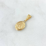 Dije Letra A 0.5gr / 2cm / Ovalada Texturizada Oro Amarillo 18K