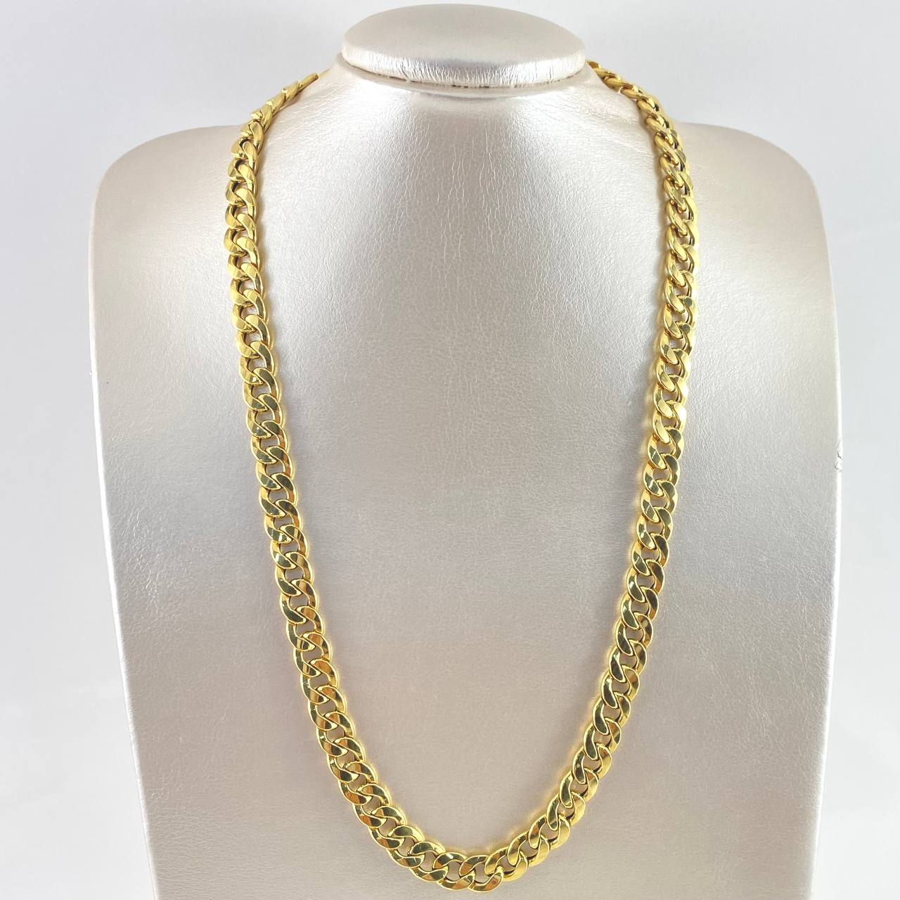 Cadena Cubana 30.2 gr / 60cm / 10mm Broche Cajón Oro Amarillo +2 18K