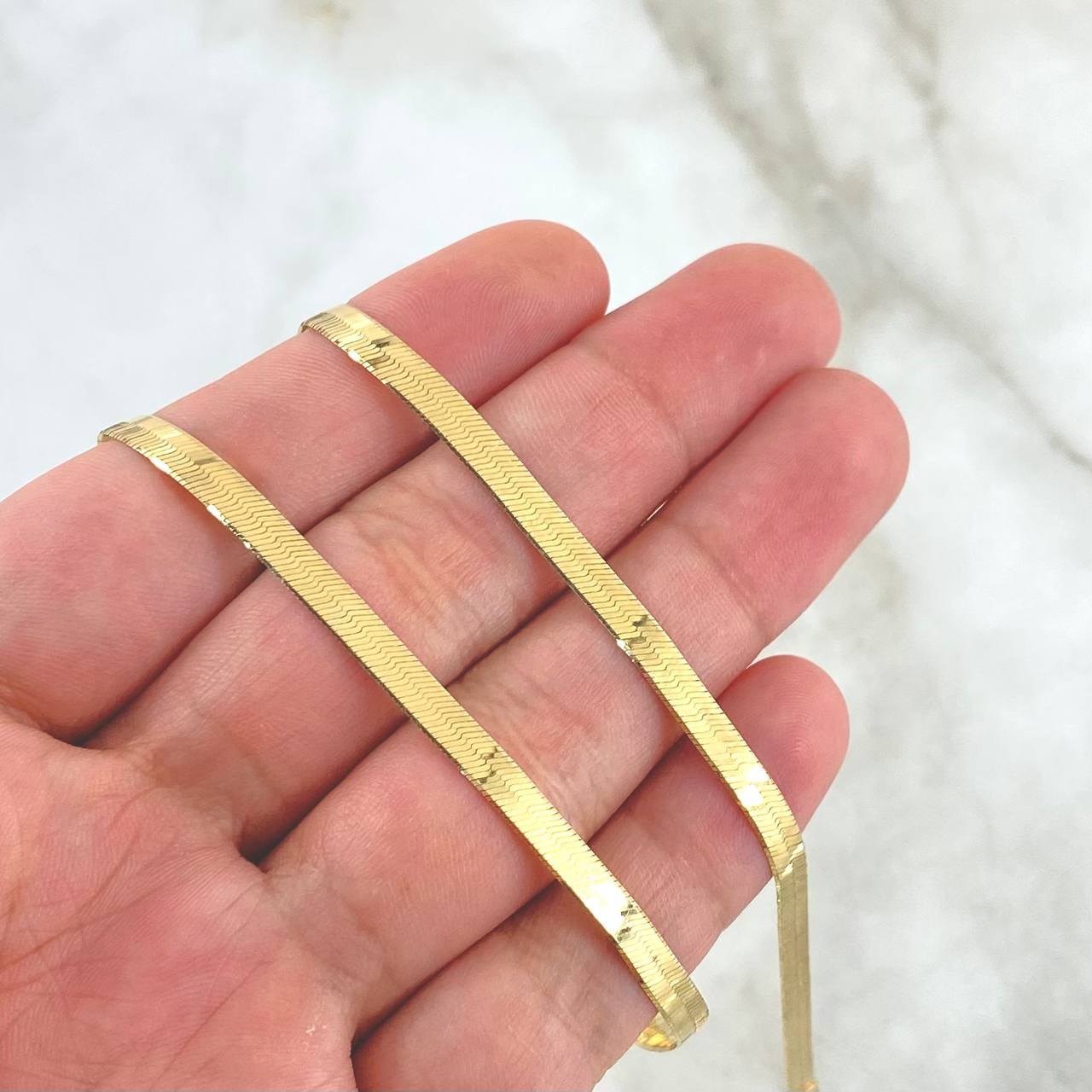 Cadena Espejo 6.8gr / 40cm / 3.7mm Oro Amarillo +3 18K