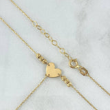 Set Aro Seguido Corazón - Cruz 1.95gr / 40 cm - 43cm / 2.5mm Bolas Diamantadas - Gradual Oro Amarillo +4 18K ©