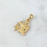 Dije Tortuga Ancla Timon 1.4gr / 1.8cm / Texturizado Oro Amarillo 18K