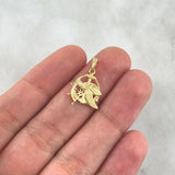 Dije Tortuga Ancla Timon 1.4gr / 1.8cm / Texturizado Oro Amarillo 18K