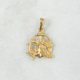 Dije Tortuga Ancla Timon 1.4gr / 1.8cm / Texturizado Oro Amarillo 18K