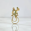 Dije Guitarra Abstracta 1.35gr / 2.6cm / Circones Verdes Oro Amarillo 18K