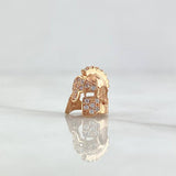 Herraje Casco de Espartano 1.4gr / 1cm / Circones Blancos Oro Rosa 18K