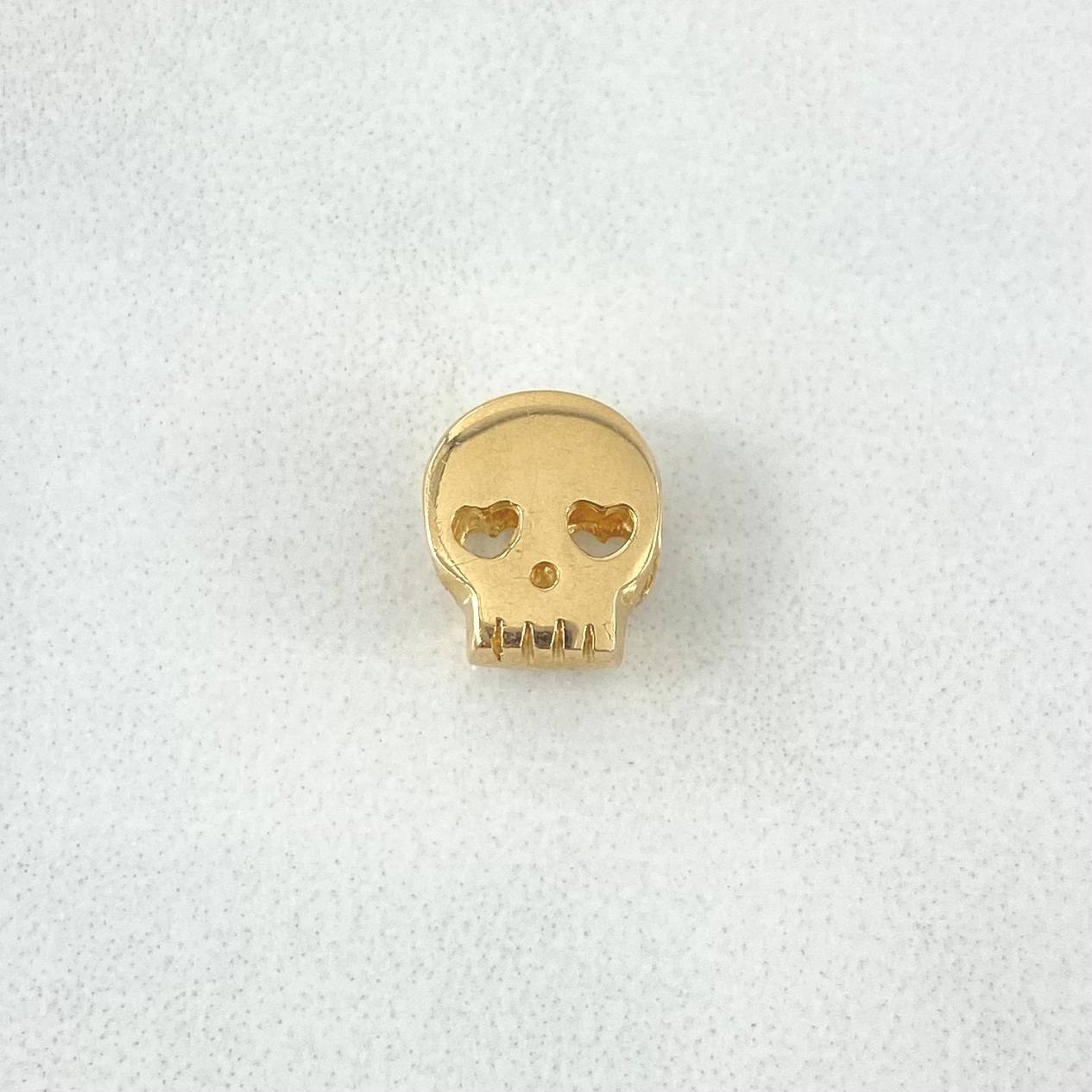 Herraje Calavera 1.4gr / 0.8cm / Lisa Oro Amarillo 18K