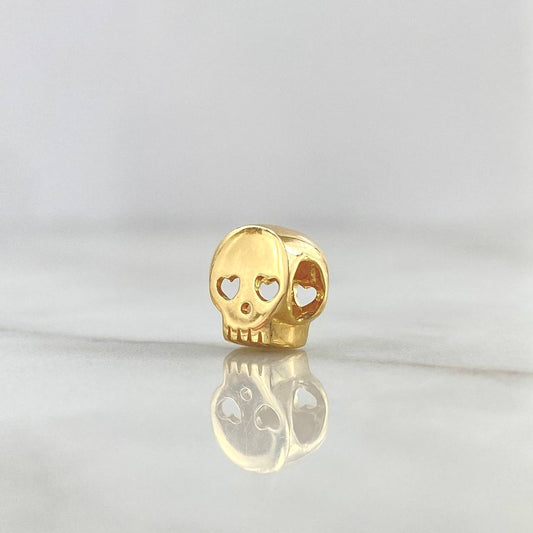 Herraje Calavera 1.4gr / 0.8cm / Lisa Oro Amarillo 18K