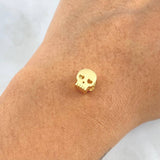 Herraje Calavera 1.4gr / 0.8cm / Lisa Oro Amarillo 18K