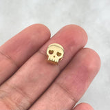 Herraje Calavera 1.4gr / 0.8cm / Lisa Oro Amarillo 18K