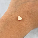 Herraje Corazón 0.6gr / 0.6cm / Liso Oro Rosa 18K *