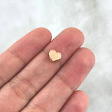 Herraje Corazón 0.6gr / 0.6cm / Liso Oro Rosa 18K *