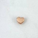 Herraje Corazón 0.6gr / 0.6cm / Liso Oro Rosa 18K *