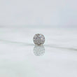 Herraje Bola de Fuego 0.65gr / 6mm Circones Blancos Oro Blanco 18K *