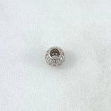 Herraje Bola de Fuego 0.65gr / 6mm Circones Blancos Oro Blanco 18K *