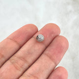 Herraje Bola de Fuego 0.65gr / 6mm Circones Blancos Oro Blanco 18K *
