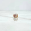 Herraje Bola de Fuego Tres Carriles 0.55gr / 6mm Circones Blancos Oro Rosa 18K *