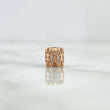 Herraje Barril Ojos Infinitos 1.15gr / 0.6cm / Circones Blancos Oro Rosa 18K *