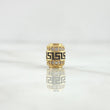Herraje Barril Tribal 1.3gr / 0.8cm / Circones Blancos Oro Amarillo 18K *