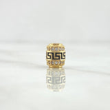 Herraje Barril Tribal 1.3gr / 0.8cm / Circones Blancos Oro Amarillo 18K *