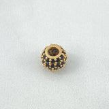 Herraje Bola de Fuego 0.9gr / 8mm Circones Negros Oro Amarillo 18K *