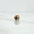 Herraje Bola de Fuego 0.6gr / 6mm Circones Negros Oro Amarillo 18K *