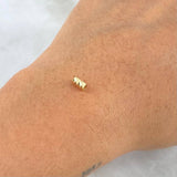 Herraje Cilindro 0.15gr / 0.5cm / Diamantado Oro Amarillo 18K *