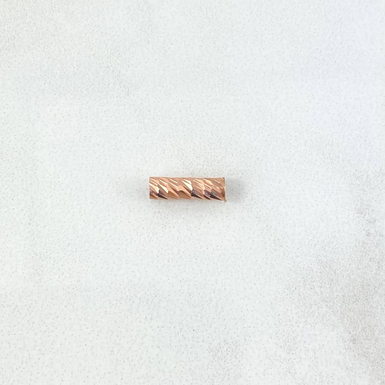 Herraje Cilindro 0.25gr / 1cm / Diamantado Oro Rosa 18K *