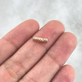 Herraje Cilindro 0.25gr / 1cm / Diamantado Oro Rosa 18K *