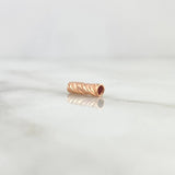 Herraje Cilindro 0.25gr / 1cm / Diamantado Oro Rosa 18K *