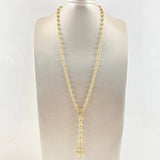 Rosario Virgen Milagrosa 12.8gr / 60cm / 5mm - 6mm Bolas Lisas - Cruz Cristo Oro Amarillo 18K *