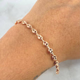 Pulso GC 3.7gr / 17cm / 4mm Liso Oro Rosa 18K