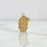 Dije Virgen Guadalupe Silueta 0.65gr / 2mm Mate - Liso Oro Amarillo 18K ©