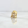 Herraje Casco de Espartano 1.5gr / 1cm / Circones Blancos Oro Amarillo 18K