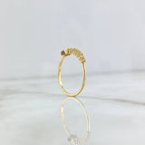 Anillo Estela Estrella 1.45gr / T5 / Circones Blancos Oro Amarillo 18K