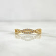 Anillo Infinito Triple 1.75gr / T6 1/4 / Circones Blancos Oro Amarillo 18K