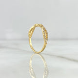 Anillo Infinito Triple 1.75gr / T6 1/4 / Circones Blancos Oro Amarillo 18K