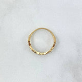 Anillo Olas en Zig Zag 1.55gr / T7 / Circones Blancos Oro Amarillo 18K