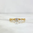 Anillo Solitario Linea de Corazones Chispa 1.35gr / T7 1/4 / Circones Blancos Oro Amarillo 18K ©