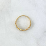 Anillo Media Churumbela Corazones 1.9gr / T5 1/4 / Circones Blancos Oro Amarillo 18K ©