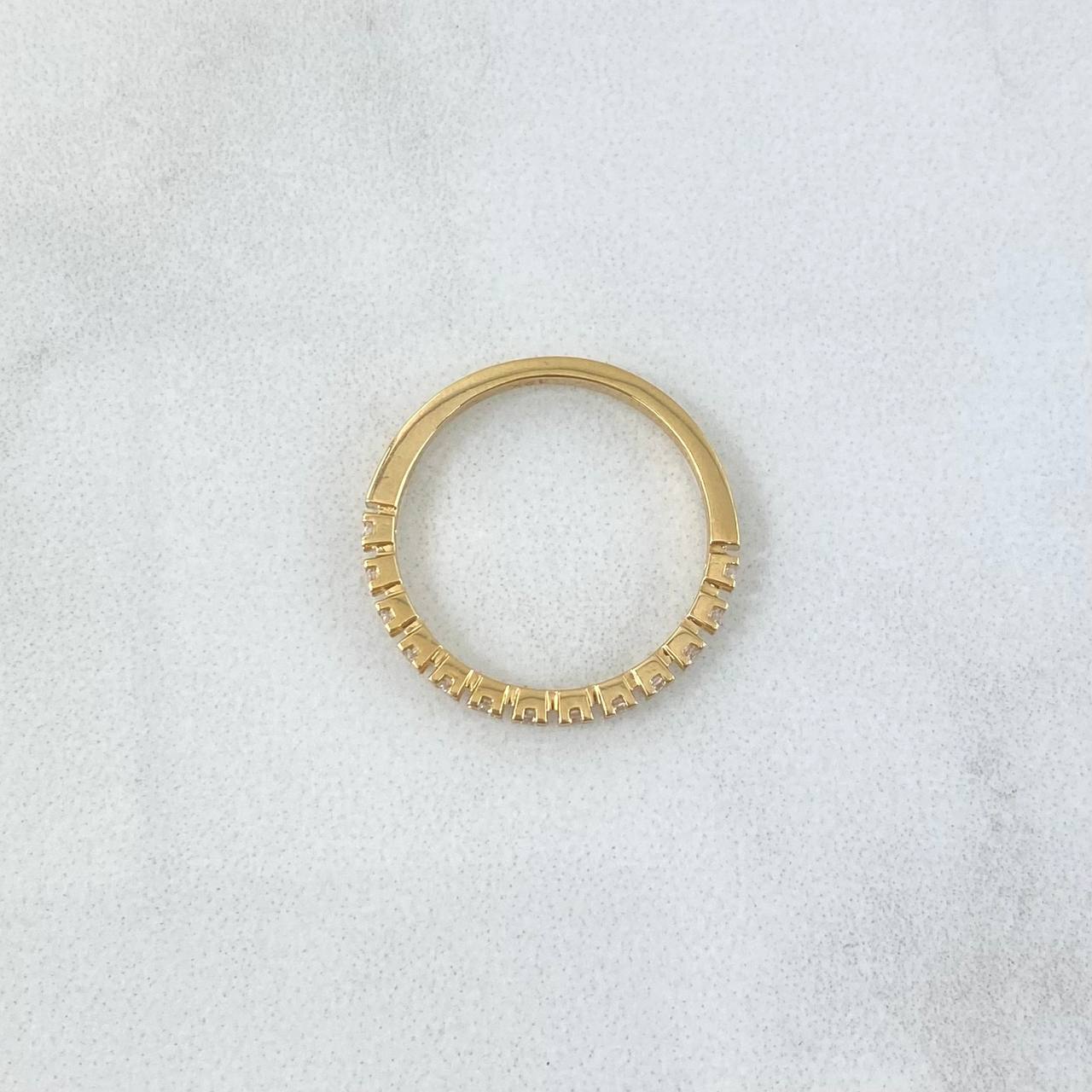 Anillo Media Churumbela 2gr / T7 / Circones Blancos Oro Amarillo 18K ©