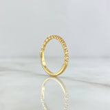 Anillo Media Churumbela 2gr / T7 / Circones Blancos Oro Amarillo 18K ©