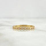 Anillo Media Churumbela 2gr / T7 / Circones Blancos Oro Amarillo 18K ©