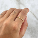 Anillo Media Churumbela 2gr / T7 / Circones Blancos Oro Amarillo 18K ©