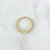 Anillo Infinito Lineal 1.7gr / T6 3/4 / Circones Blancos Oro Amarillo 18K ©